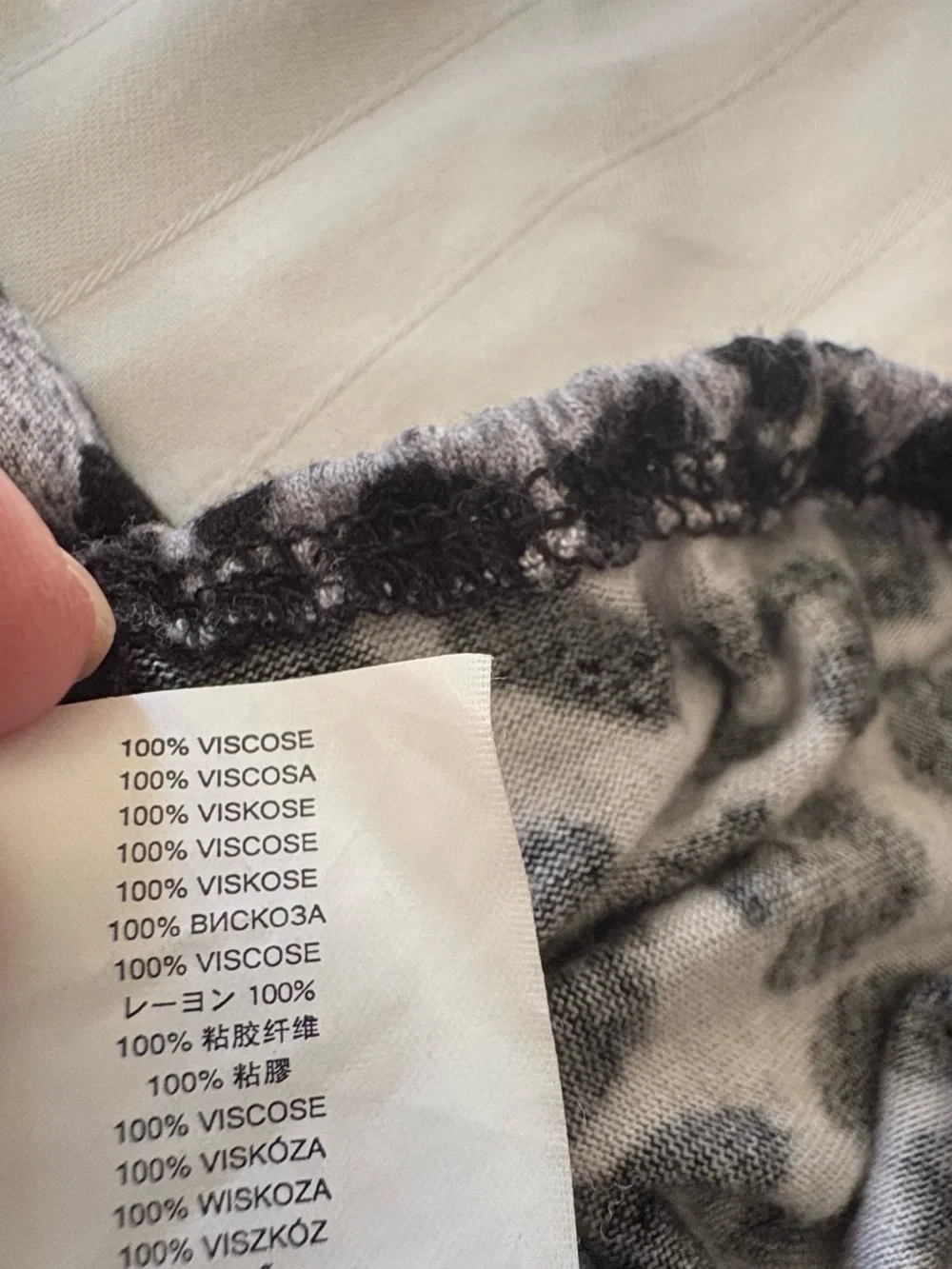 Michael Kors Black and White Leopard-Print Peasant Blouse